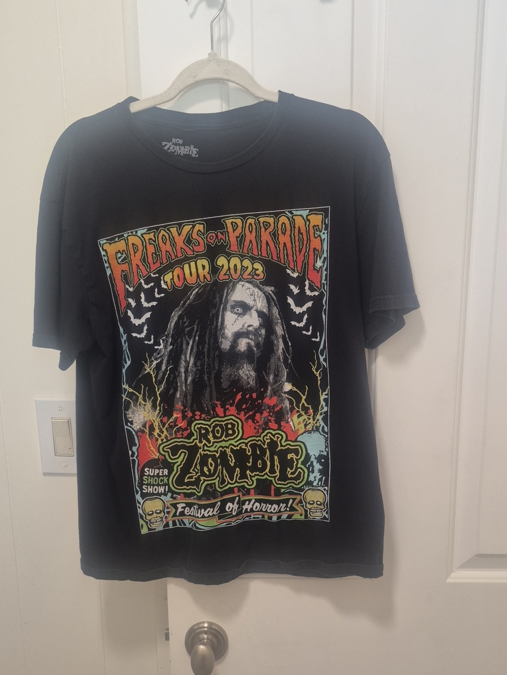 Rob Zombie "Freaks on Parade Tour 2023" Black Graphic Tee Mens L